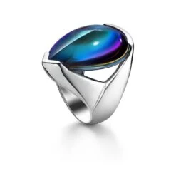 Psydélic Bague Scarabee Bleu Baccarat