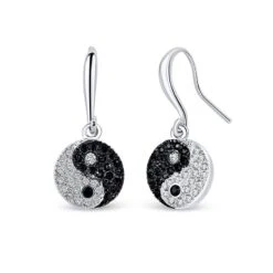 Boucles D’oreilles Ying Yang Cristaux Swarovski®