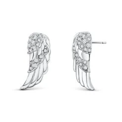 Boucles Oreilles Ailes Cristaux Swarovski®