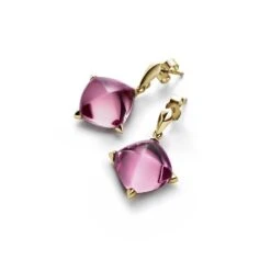 Baccarat Médicis Crystal Stud Earrings in Vermeil