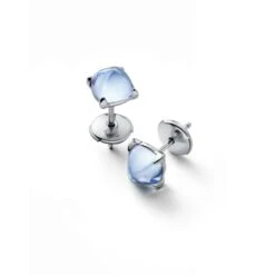 Médicis Boucles D’oreilles Puces Aqua Miroir Baccarat