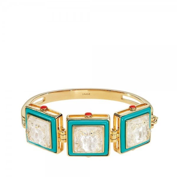 Bracelet Aréthuse Laque Turquoise Lalique 2 Bracelet Aréthuse Laque Turquoise Lalique – Image 2
