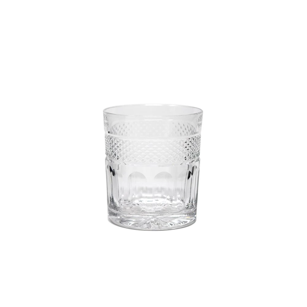Cristal de Paris Mireille Crystal Tumbler - Hand-Cut Diamond Pattern 1 Cristal de Paris Mireille Crystal Tumbler - Hand-Cut Diamond Pattern