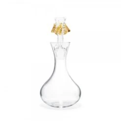 Lalique Abeilles Gold-Stamped Crystal Wine Carafe