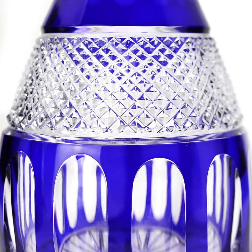 Cristal de Paris Mireille Blue Crystal Wine Decanter 1 Cristal de Paris Mireille Blue Crystal Wine Decanter