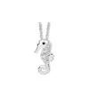Swarovski® Collier Hippocampe - Pendentif en Argent Rhodié et Cristaux