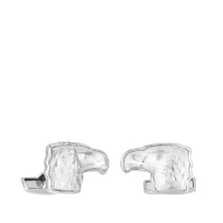 Boutons Manchettes Aigle Lalique -OBJETS DÉCORATIFS CRISTAL Eagle mascottes palladium cufflinks Lalique
