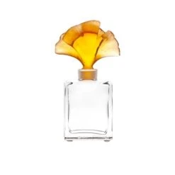 Daum Ginkgo Amber Crystal Perfume Bottle