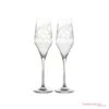 Cristallerie Lehrer Duo de Flûtes à Champagne en Cristal - Motif Colombes