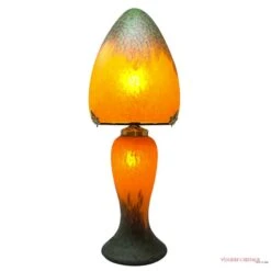 Lampe Champignon Pâte De Verre 012 Retro