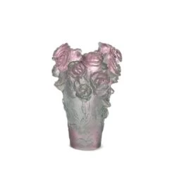 Mini Vase Roses Passion Vert Rose Daum