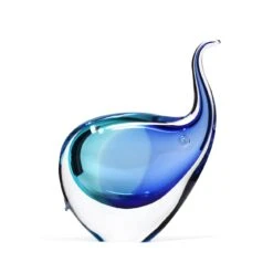 Sculpture Elephant Cristal Bleu Et Turquoise
