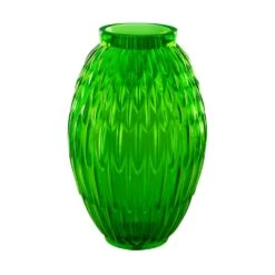 Vase Plumes Lalique -OBJETS DÉCORATIFS CRISTAL VASE PLUME GM VERT PRAIRIE cristal lalique