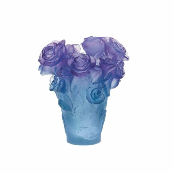 Vase Roses Bleu Mauve Daum 2 Vase Roses Bleu Mauve Daum – Image 2