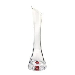 Vase Soliflore Cristal Bulle Rouge