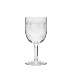 Baccarat Sévigné Crystal Wine Glass - Elegant Acid Etched Vintage Stemware