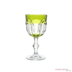 Verre Vin Cristal Vert Nicole