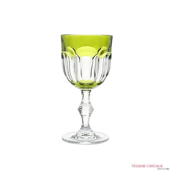Verre Vin Cristal Vert Nicole 1 Verre Vin Cristal Vert Nicole