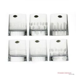 Lehrer Coffret de 6 Gobelets Vérone en Cristal - Verres à Whisky Taillés Main 6 Lehrer Coffret de 6 Gobelets Vérone en Cristal - Verres à Whisky Taillés Main -OBJETS DÉCORATIFS CRISTAL Verre whisky cristal taille moderne 1