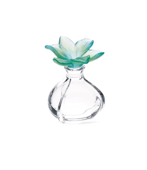 Daum Amaryllis Crystal Perfume Bottle - Signed Unique Piece 1 Daum Amaryllis Crystal Perfume Bottle - Signed Unique Piece