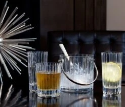 Baccarat Harmonie Crystal Ice Bucket with Stainless Steel Handle