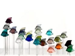 Base Aquarium 25 Poissons Lalique + Cloche -OBJETS DÉCORATIFS CRISTAL aquarium poisson lalique zoom