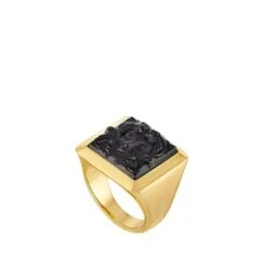Bague Aréthuse Cristal Noir Lalique