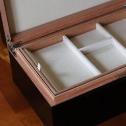 Lalique Maison Black Lacquer & Red Crystal Dragon Jewelry Box - Limited Edition 88