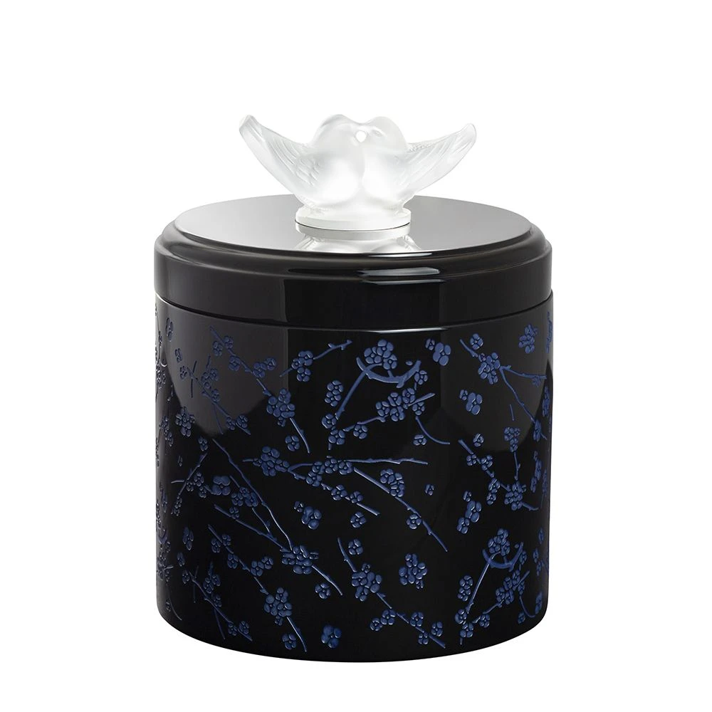 Lalique Boîte Fleurs de Cerisier Noir - Cristal et Laque de Luxe 1 Lalique Boîte Fleurs de Cerisier Noir - Cristal et Laque de Luxe