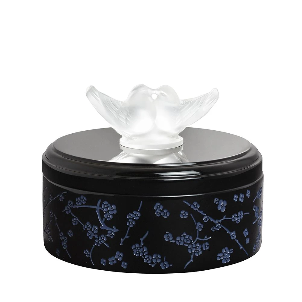 Lalique Boîte Fleurs de Cerisier Noir - Cristal et Laque de Luxe 2 Lalique Boîte Fleurs de Cerisier Noir - Cristal et Laque de Luxe – Image 2