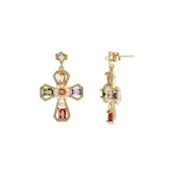 Boucles D’oreilles Croix Antique