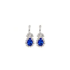 Boucles D’oreilles Cristal Bleu Renaissance