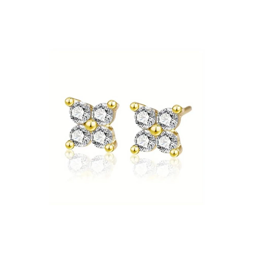 Boucles D’oreilles Trèfle à Quatre Feuilles 1 Boucles D’oreilles Trèfle à Quatre Feuilles