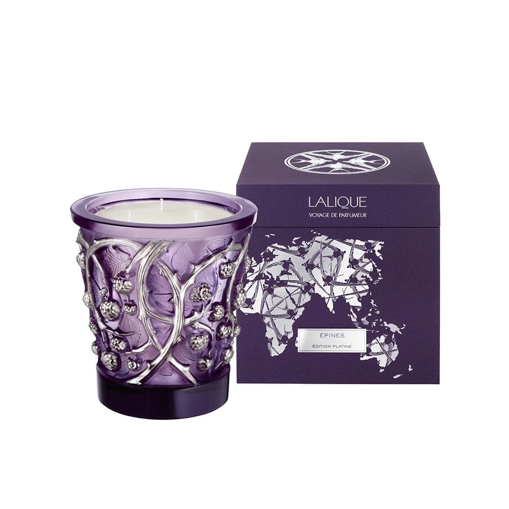 Lalique Épines Platinum Edition Crystal Scented Candle 1 Lalique Épines Platinum Edition Crystal Scented Candle