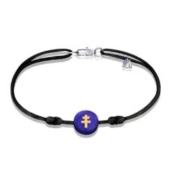 Bracelet Croix De Lorraine Bleu Michaël Vessière