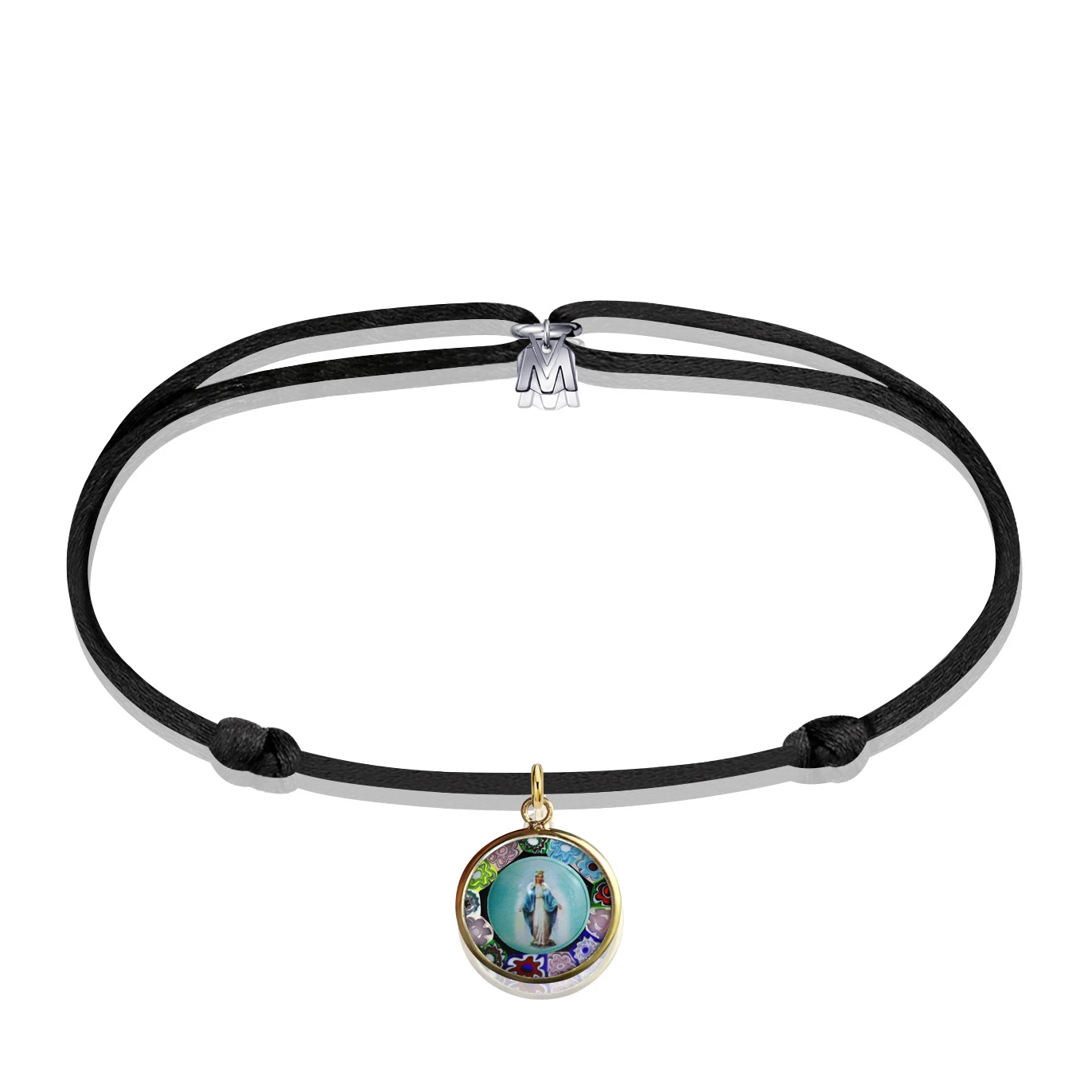 Michaël Vessière Bracelet Médaillon Vierge en Verre de Murano 1 Michaël Vessière Bracelet Médaillon Vierge en Verre de Murano