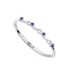 Bracelet Rigide étoile Cristal Bleu Saphir