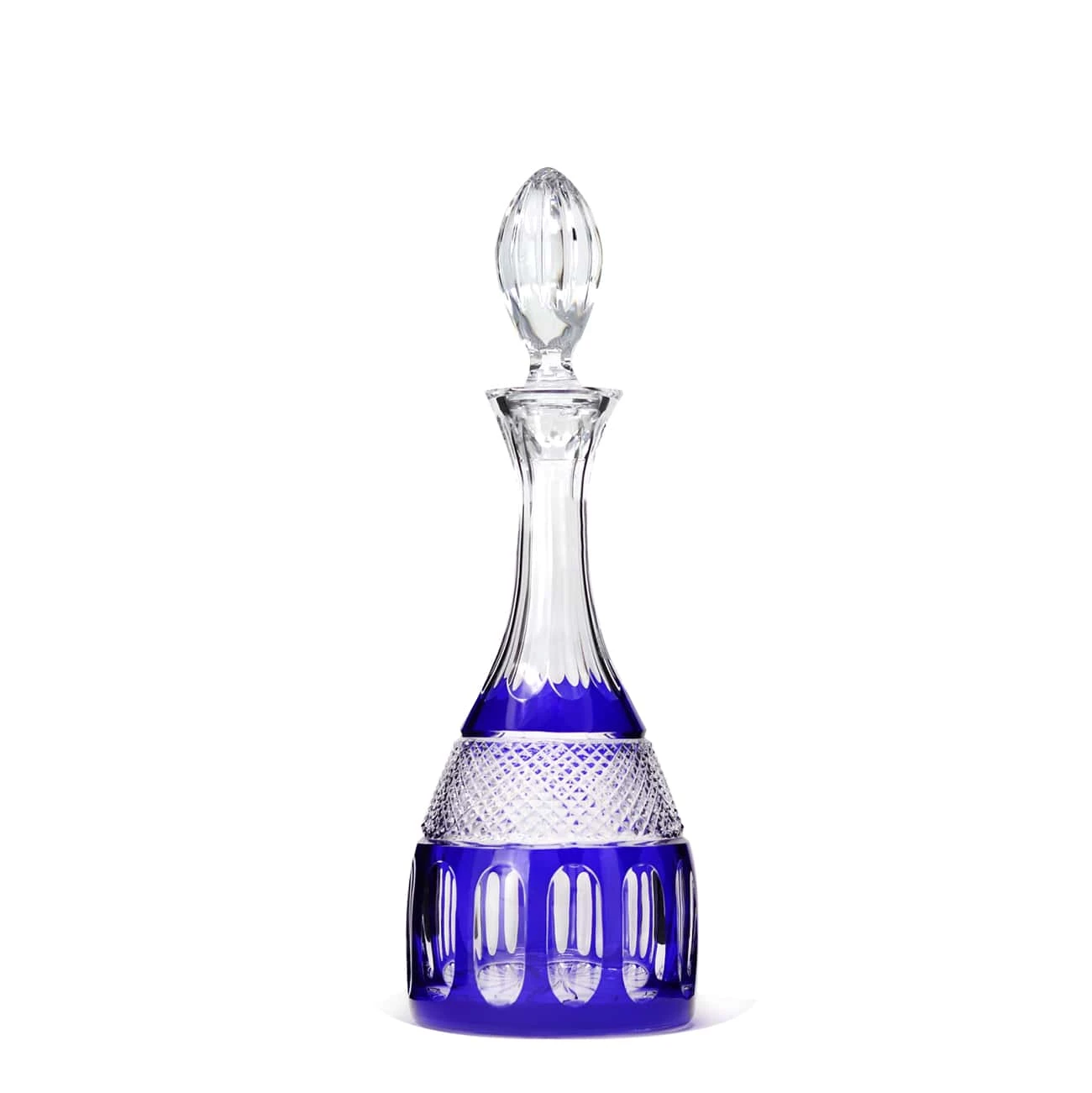 Cristal de Paris Mireille Blue Crystal Wine Decanter 2 Cristal de Paris Mireille Blue Crystal Wine Decanter – Image 2