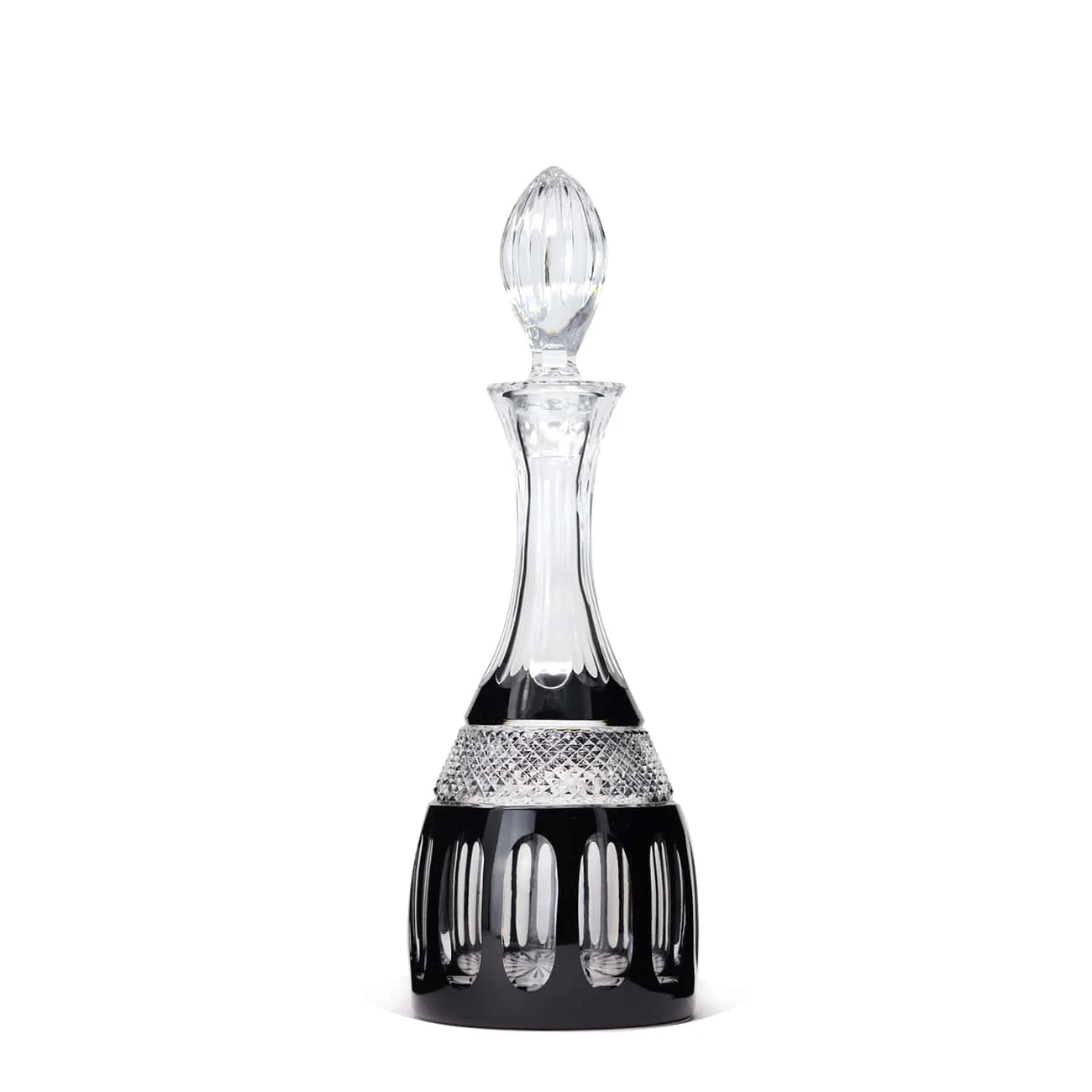 Cristal de Paris Pénombre Wine Carafe - Clear and Black Hand-Cut Crystal 1 Cristal de Paris Pénombre Wine Carafe - Clear and Black Hand-Cut Crystal