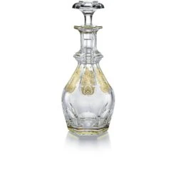 Baccarat Harcourt Empire Gold-Gilded Clear Crystal Wine Carafe