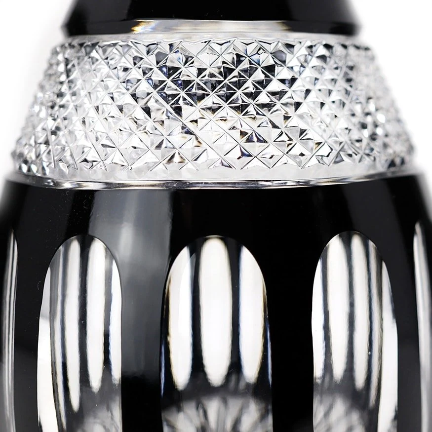 Cristal de Paris Pénombre Wine Carafe - Clear and Black Hand-Cut Crystal 2 Cristal de Paris Pénombre Wine Carafe - Clear and Black Hand-Cut Crystal – Image 2