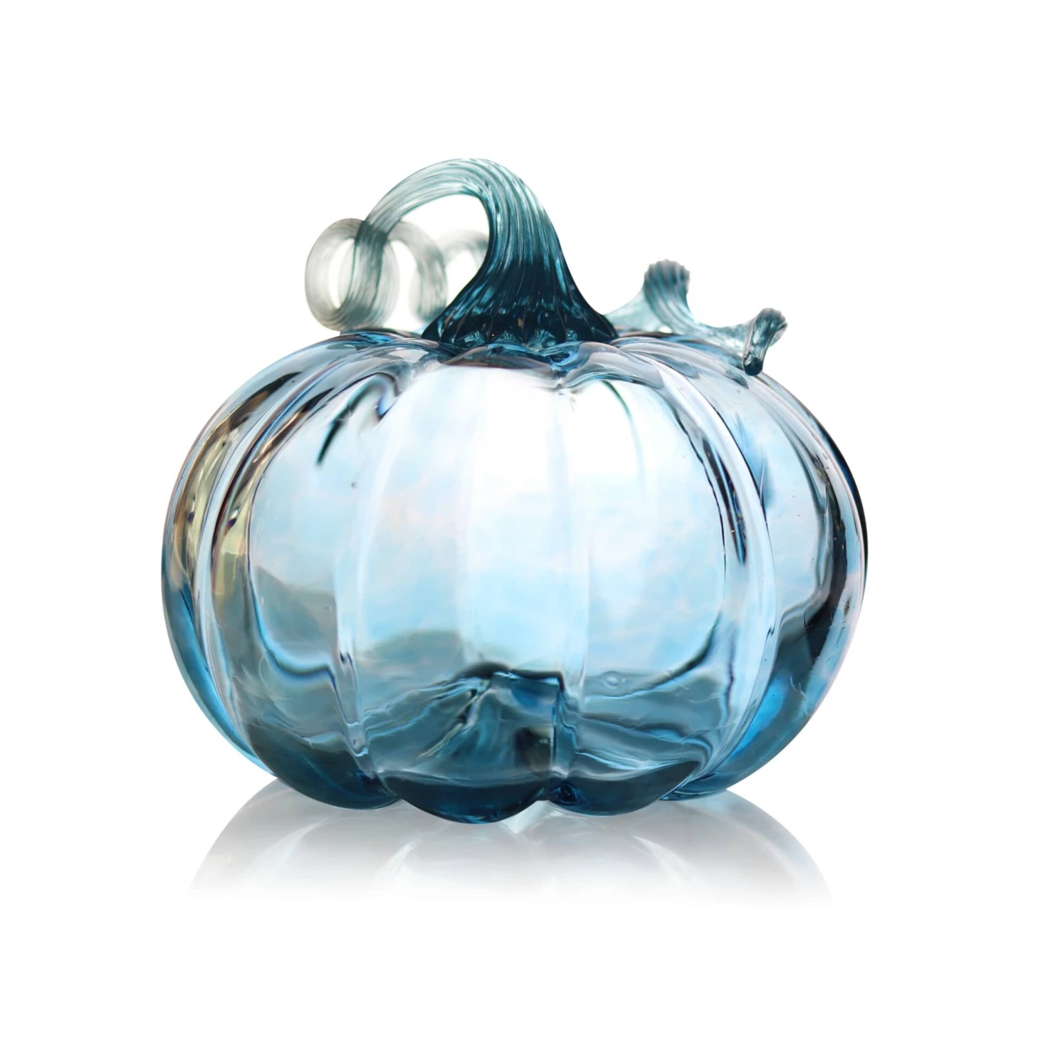 Cristal de Lorraine - Citrouille Décorative en Cristal Bleu Fait Main 4 Cristal de Lorraine - Citrouille Décorative en Cristal Bleu Fait Main – Image 4