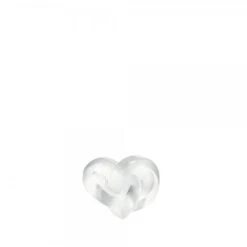 Lalique Coeurs Entrelacés Sculpture - Clear Crystal Intertwined Hearts