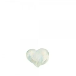 Lalique Coeurs Entrelacés Crystal Sculpture - Opaline Hearts