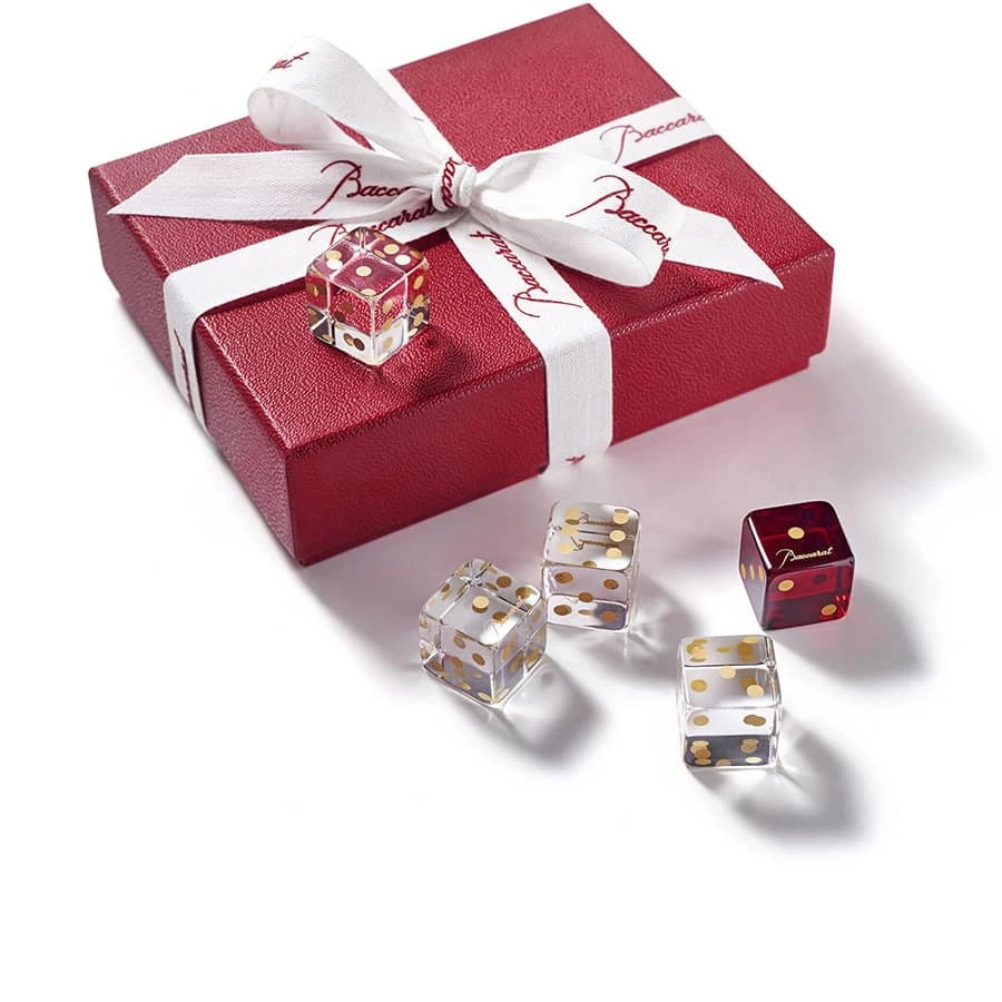 Baccarat Set of 5 Crystal Dice - Luxury Desktop Decor 1 Baccarat Set of 5 Crystal Dice - Luxury Desktop Decor