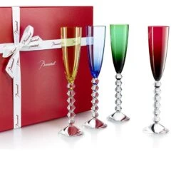 Baccarat Véga Flutissimo Set of 4 - Multicolored Crystal Champagne Flutes