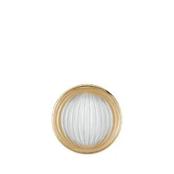 Lalique Vibrante Crystal Brooch - Clear Crystal & Vermeil