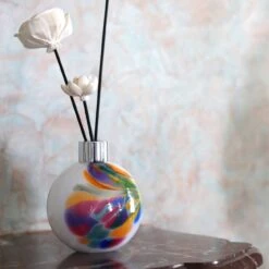 Diffuseur de Parfum en Cristal de Lorraine - Modèle Arc-en-ciel Artisanal