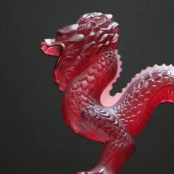 Lalique Maison Black Lacquer & Red Crystal Dragon Jewelry Box - Limited Edition 88 -OBJETS DÉCORATIFS CRISTAL dragon rouge cristal