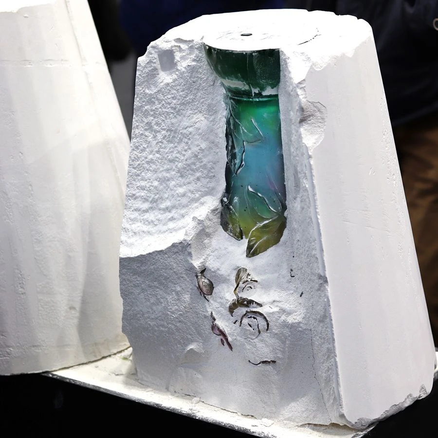 Vase Roses Bleu Mauve Daum 3 Vase Roses Bleu Mauve Daum – Image 3